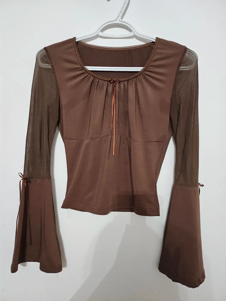 💫Brown Long Sleeve Top