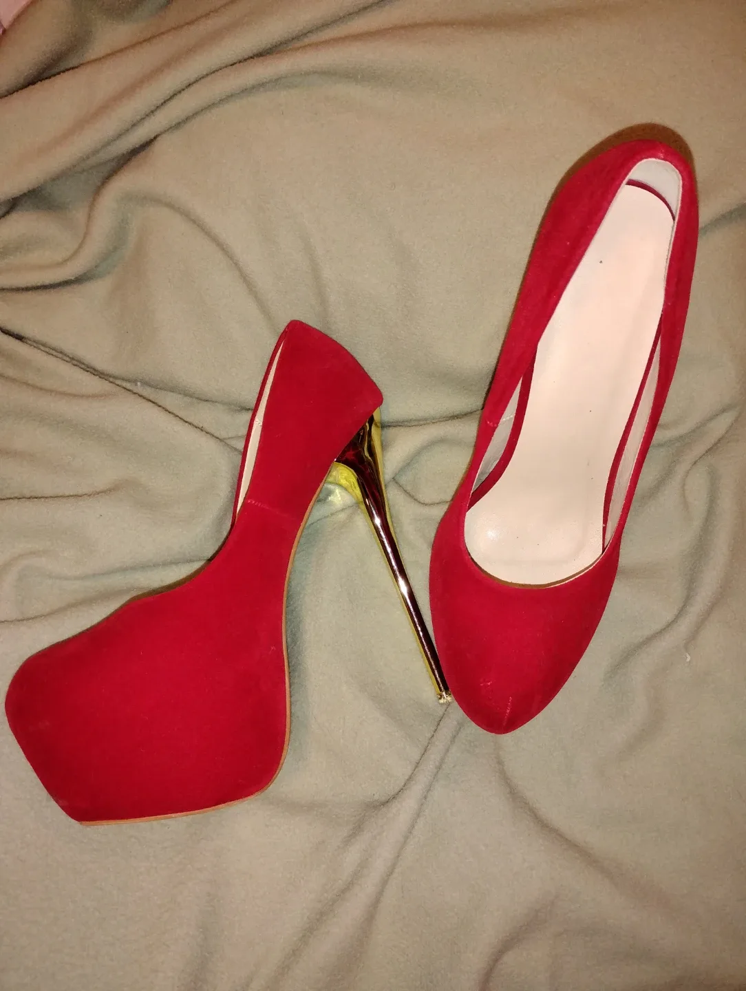 Red Platform Heels