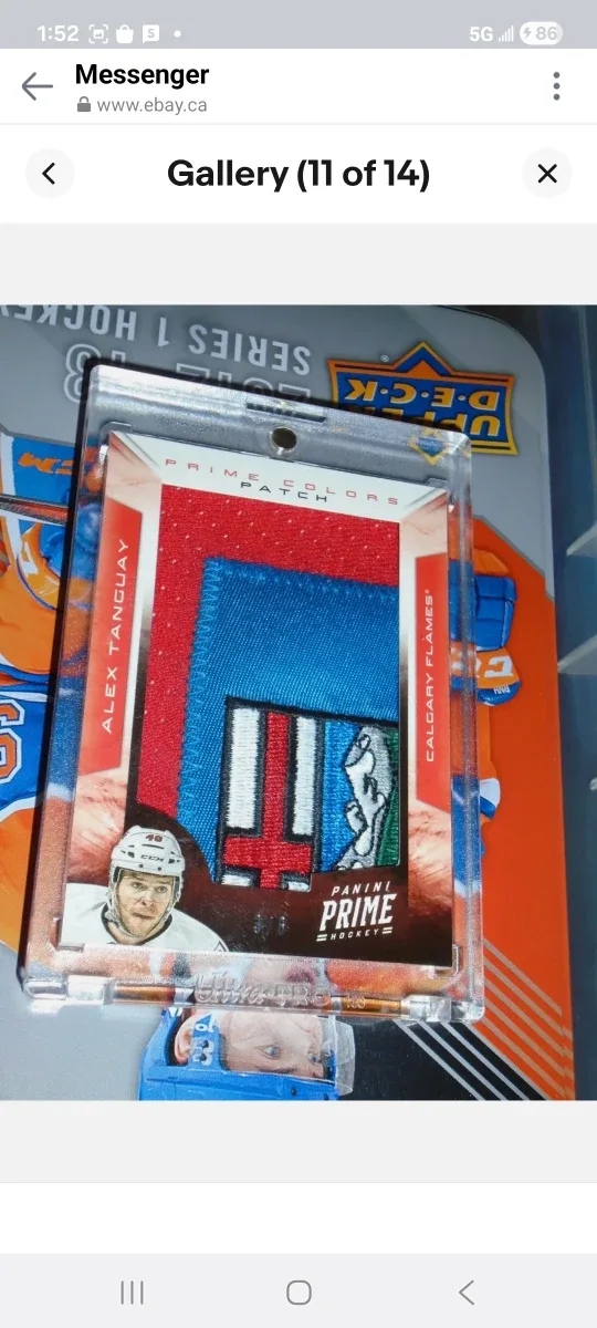 Alex Tanguay Panini Prime Hockey Card/ Calgary Flames image indicator(8)