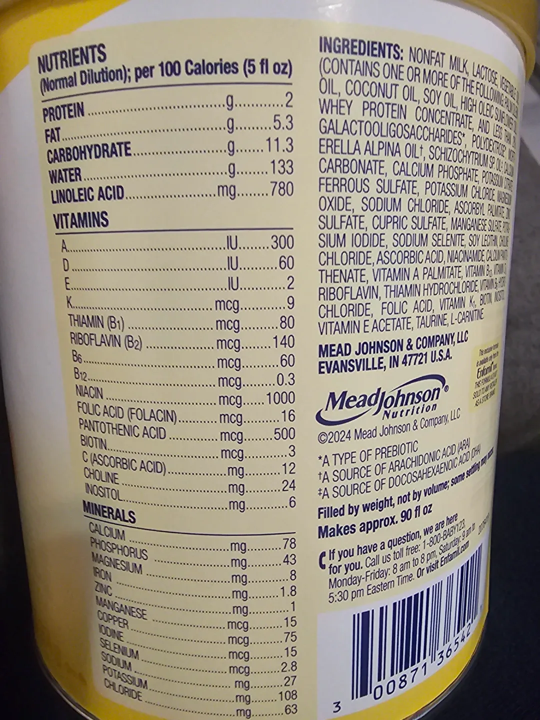 Enfamil Infant Formula Milk-Based Powder image indicator(2)
