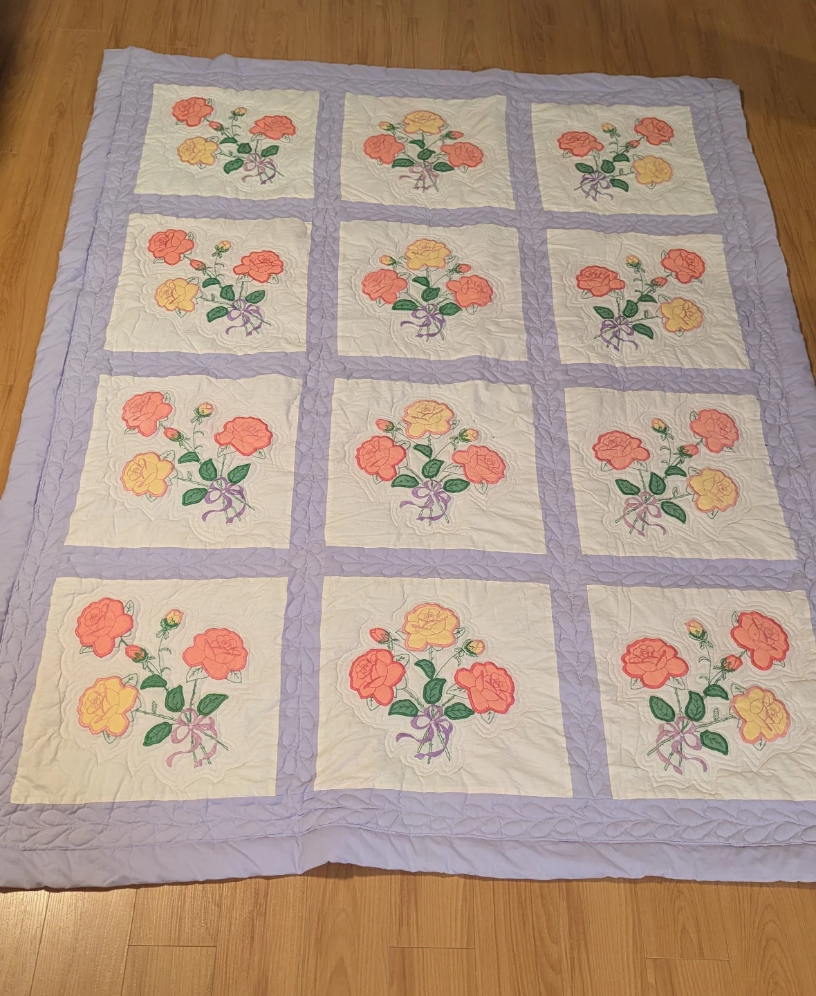 Floral Quilted Blanket