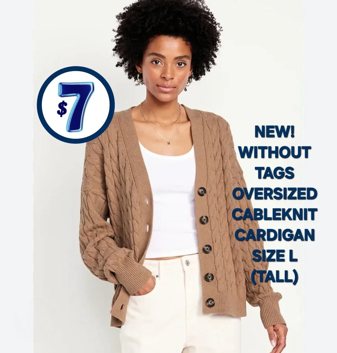 Oversized Cableknit Cardigan