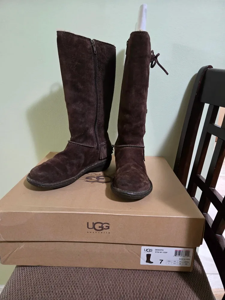UGG Desoto Brown Suede Boots - Size 7 image indicator(2)