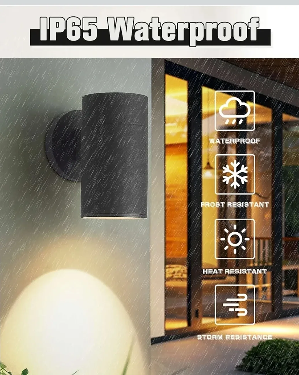 Ken & Ricky Black Outdoor Cylinder Wall Light -NEW image indicator(3)