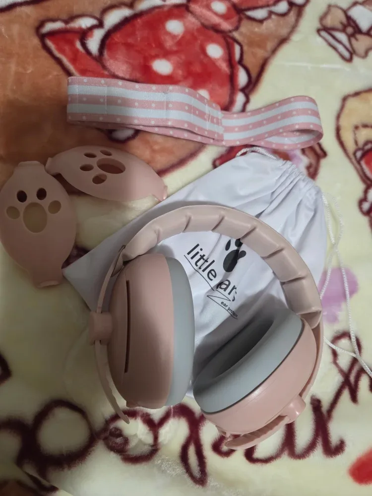 Little Ears Baby Earmuffs - Pink - 2 in 1 image indicator(3)