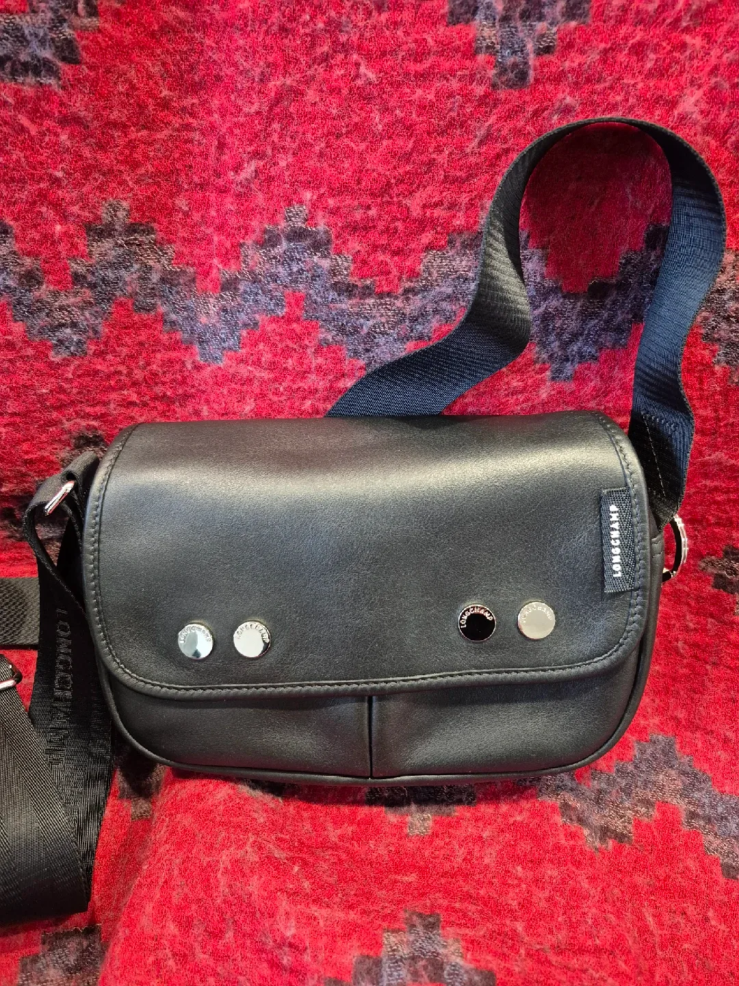 Longchamp Black Leather Crossbody Bag image indicator(4)