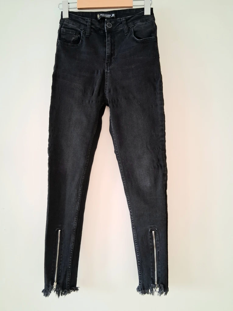 Zipper Detail Jeans Women Sz 24 - photo 2