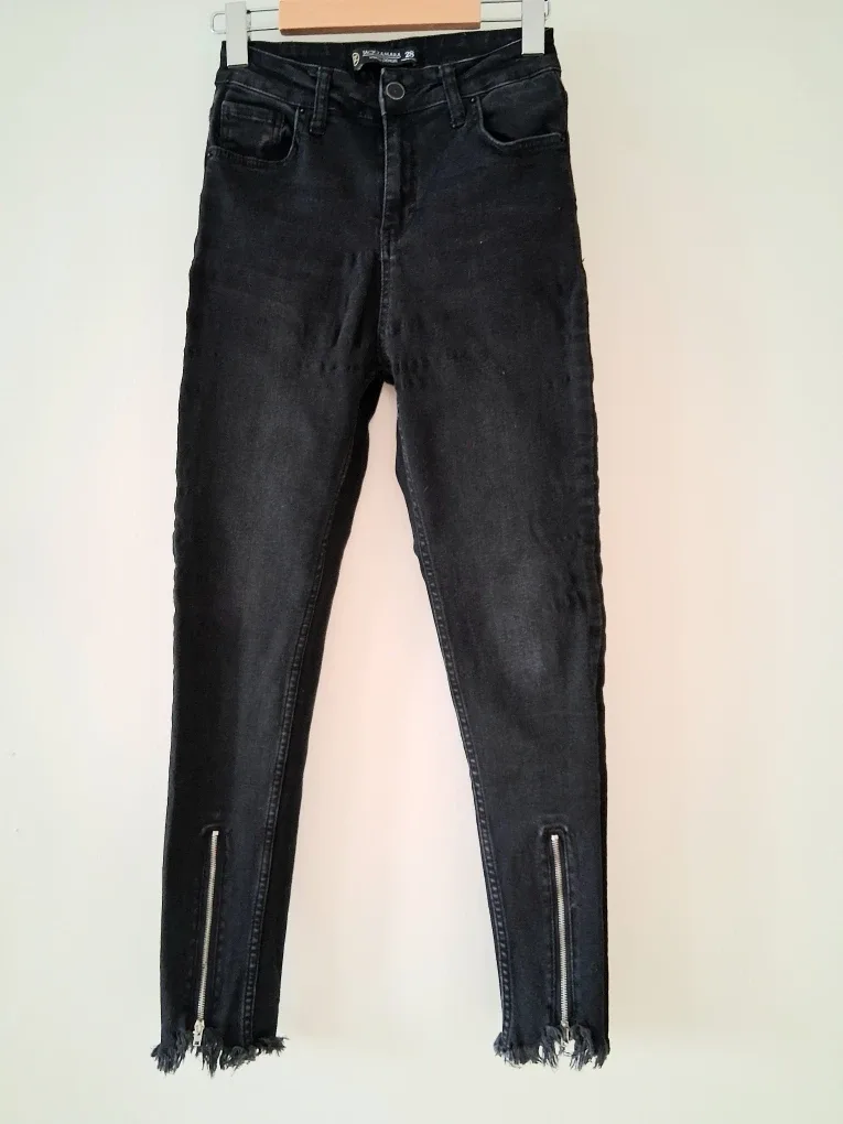 Zipper Detail Jeans Women Sz 24 image indicator(2)
