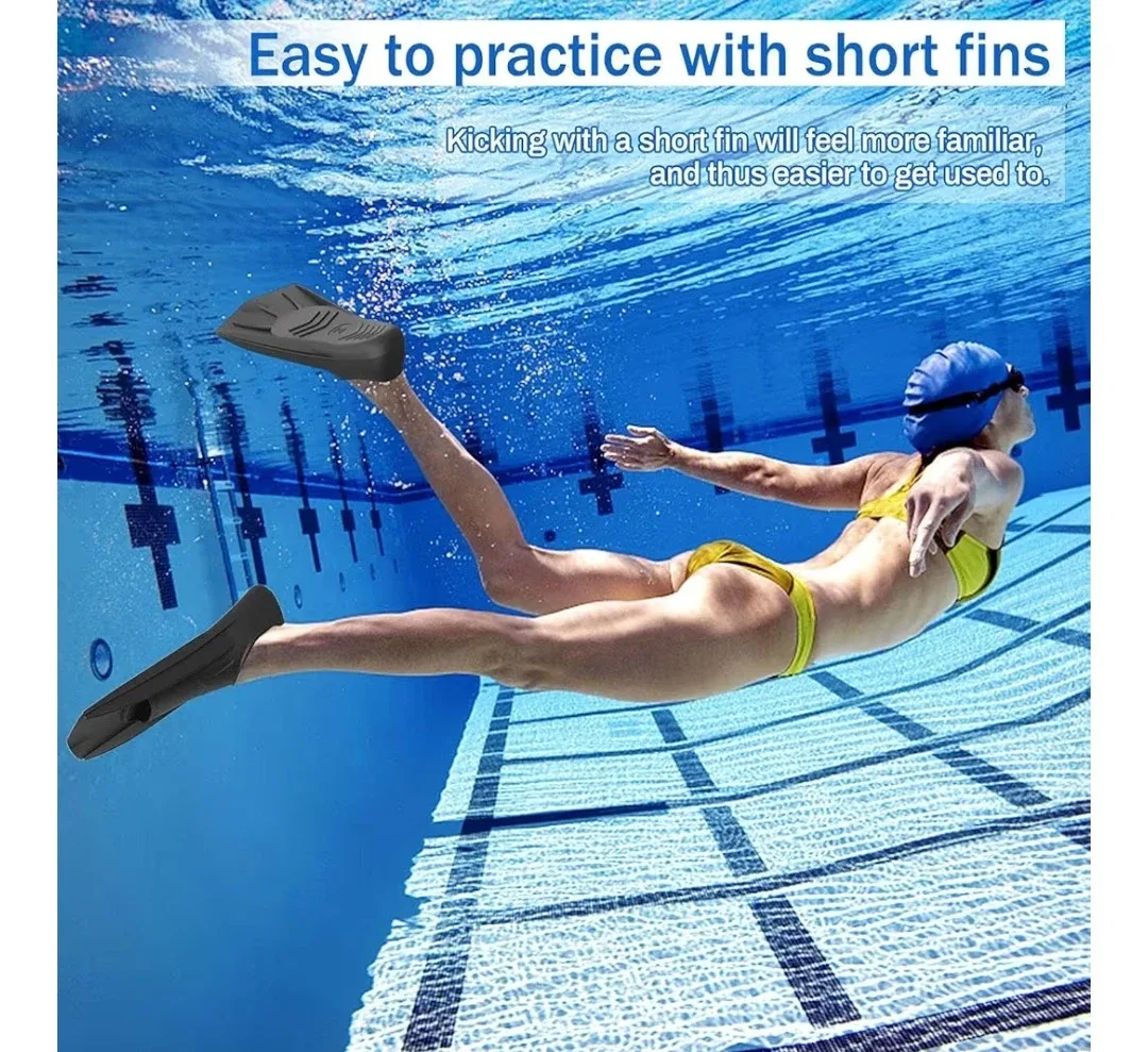 Black Short Swim Fins, Size M (36-38) image indicator(3)