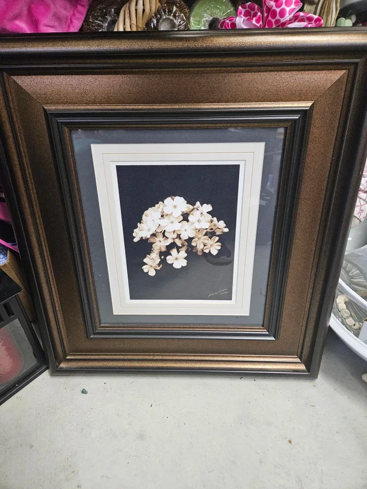 2 large Framed Flower Print thumbnail