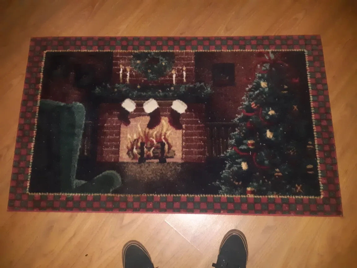 Christmas Fireplace Rug