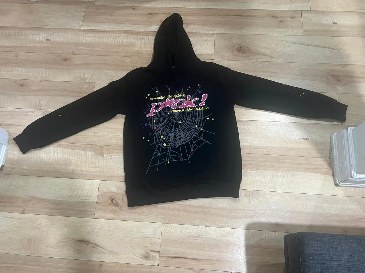 SP5DER Black Hoodie