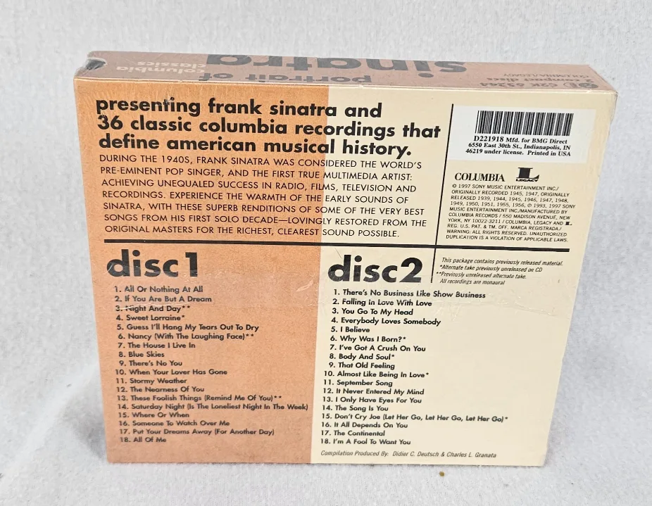 New Frank Sinatra, A Portrait Of Sinatra Double CD Set (1993 image indicator(2)