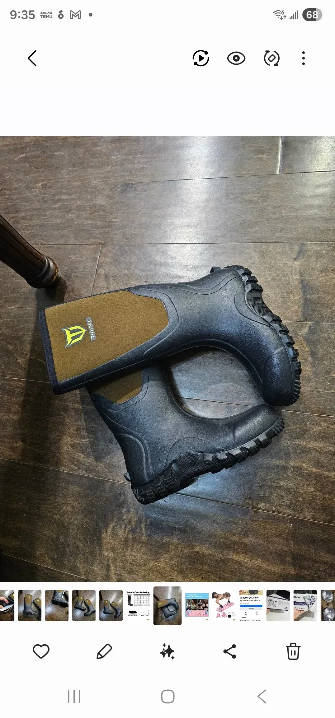 (New)TIDEWE Rubber Boots - Size 6