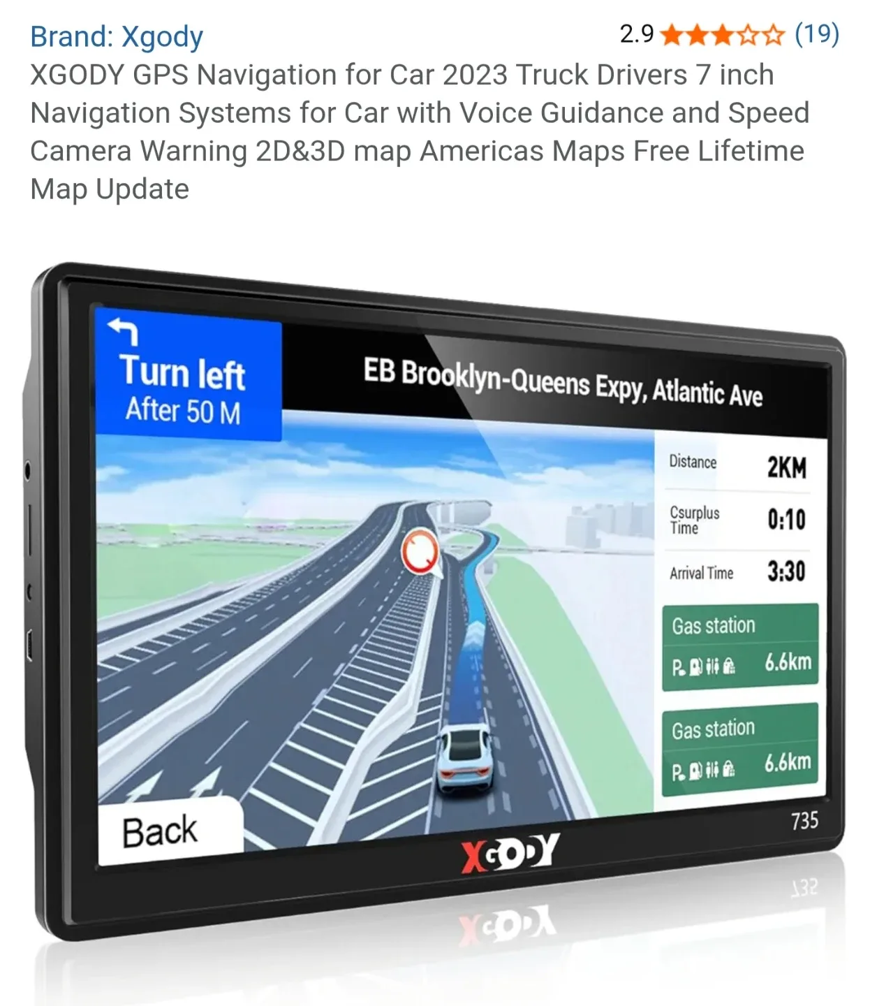 Xgody GPS Navigation for Car 7 inch thumbnail