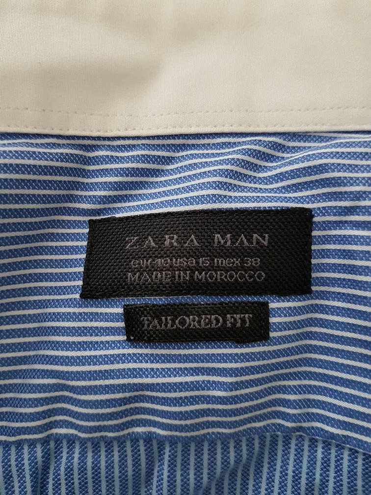 Zara Man Tailored Fit Striped Shirt, USA 15