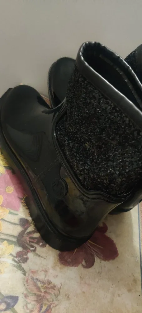 Michael Kors Black Glitter Rain Boots - Size 10 image indicator(8)