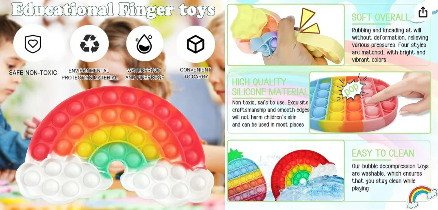 Colourful Push Bubble Popping Toys for Kids and Adults – NEW 🥕 image indicator(3)