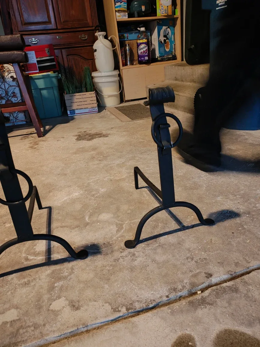 3 Andirons for fireplace image indicator(7)