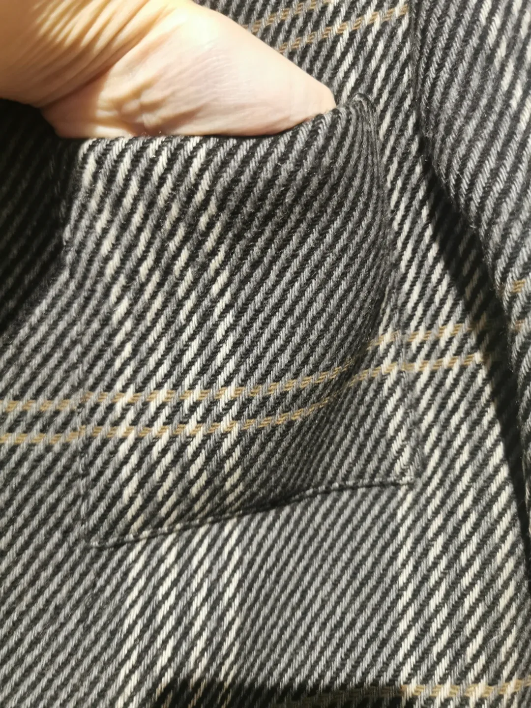 Vintage Plaid Wool Coat - oversized s image indicator(5)