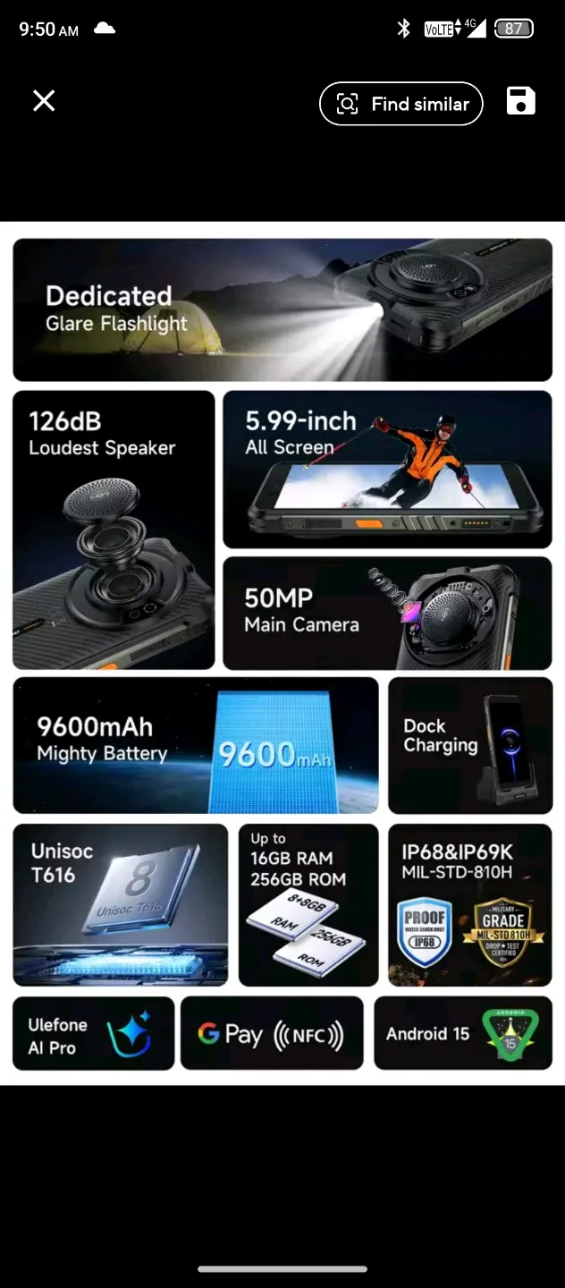 Ulefone RugKing AI Smartphone - Like New! image indicator(4)