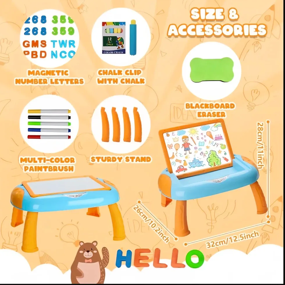 Drawing Board for Toddlers 1-2 with Magnetic Letters and Numbers image indicator(3)
