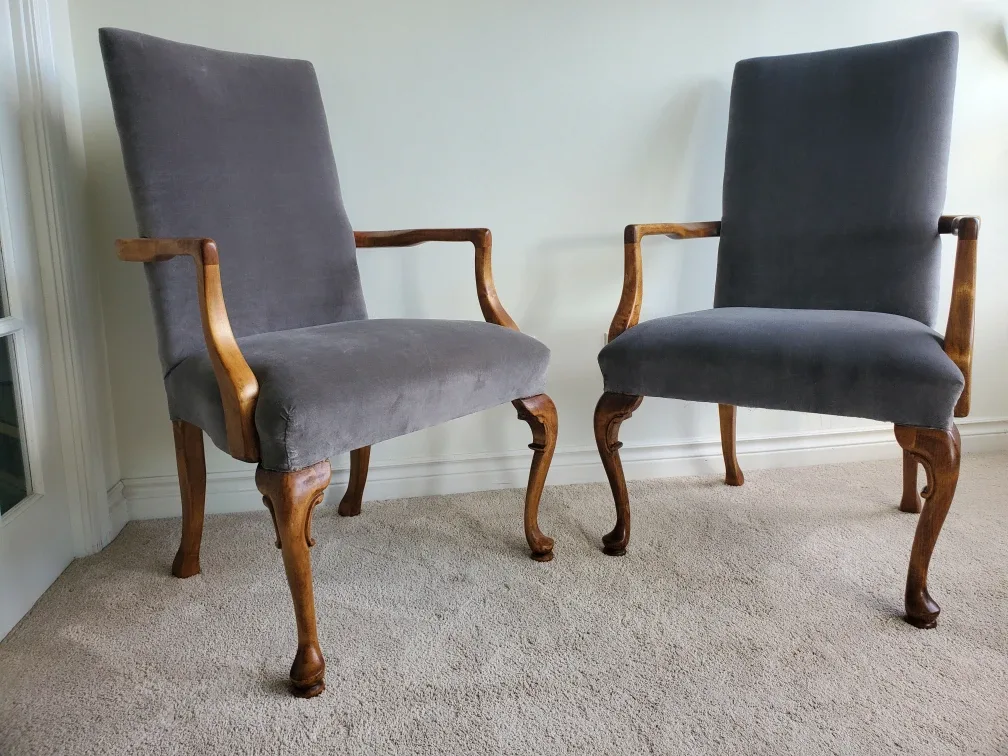 Vintage Velvet Armchairs - Set of 2 image indicator(3)