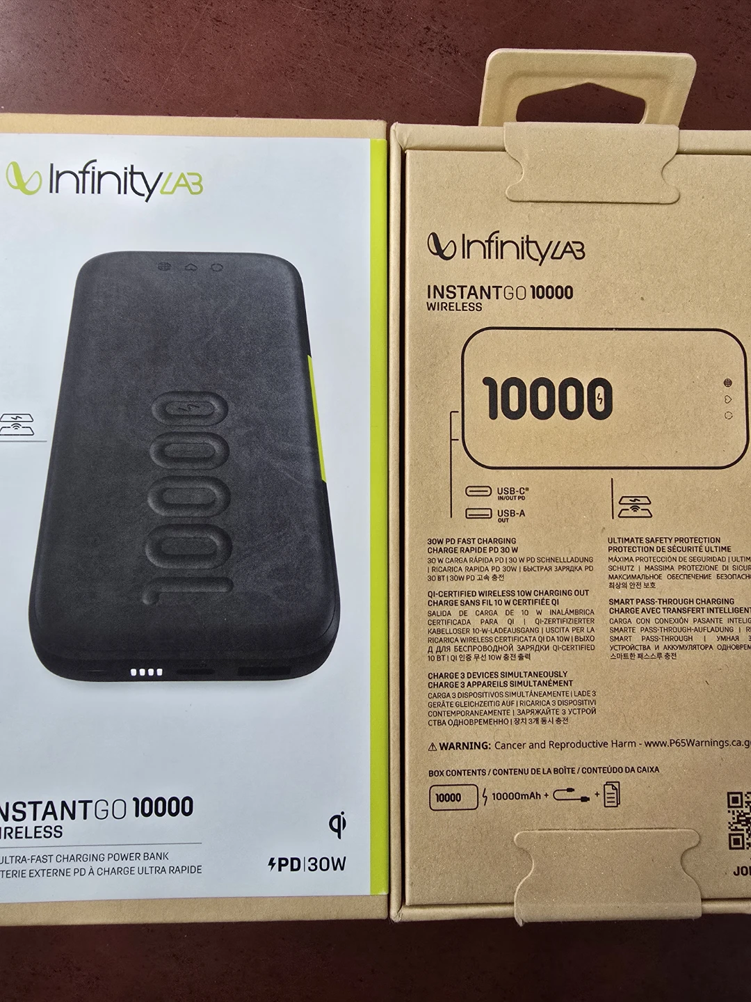 New Infinity LAB INSTANTGO 10000 Wireless Power Bank