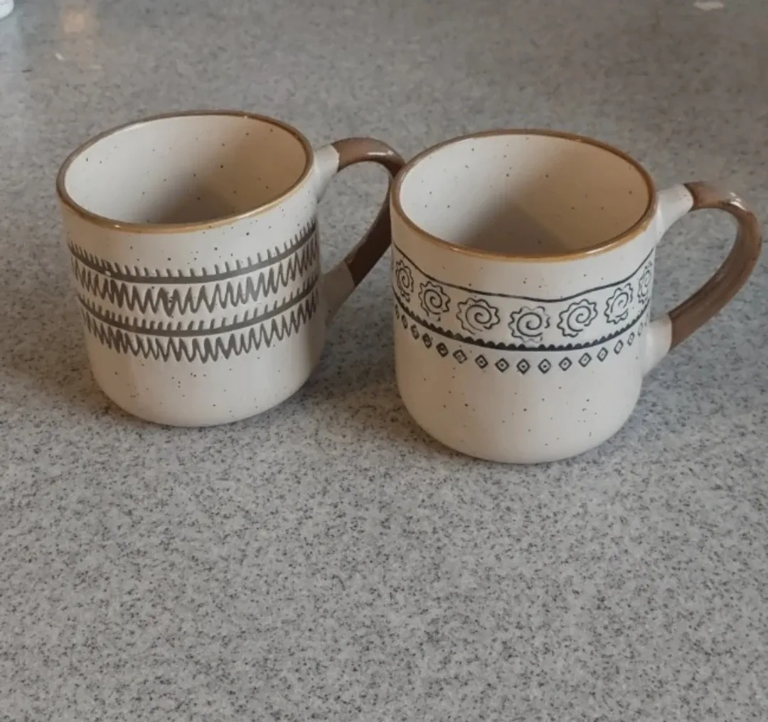 Set of Two Decorative Mugs