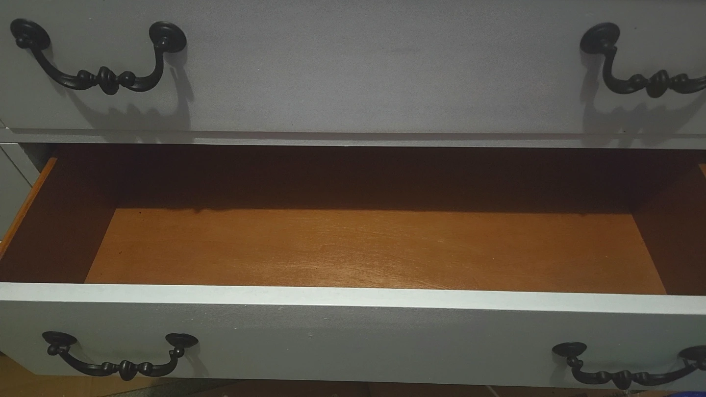 White Dresser with Black Handles - photo 2