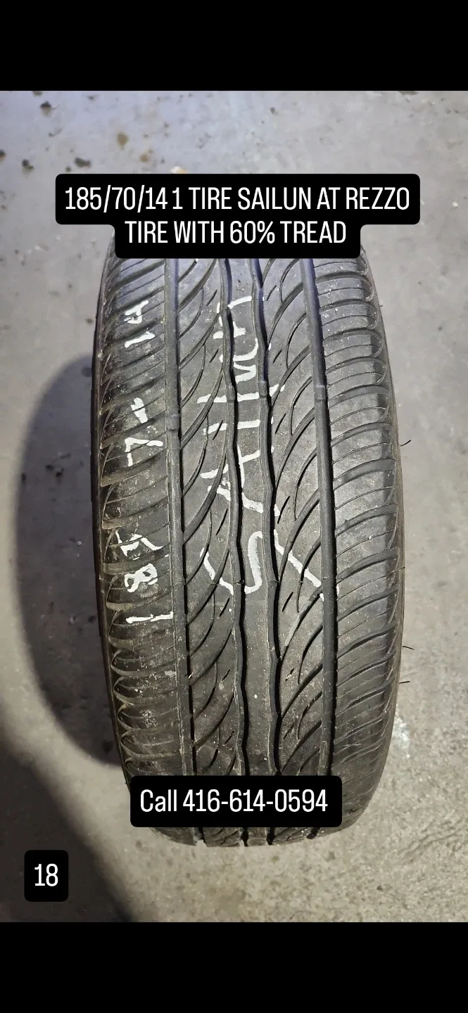 Sailun 185/70/14 Tire - 60% Tread thumbnail