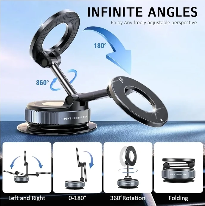 Vacuum Magnetic Phone Holder for Car,Suction Cup Car Phone Mount - photo 5
