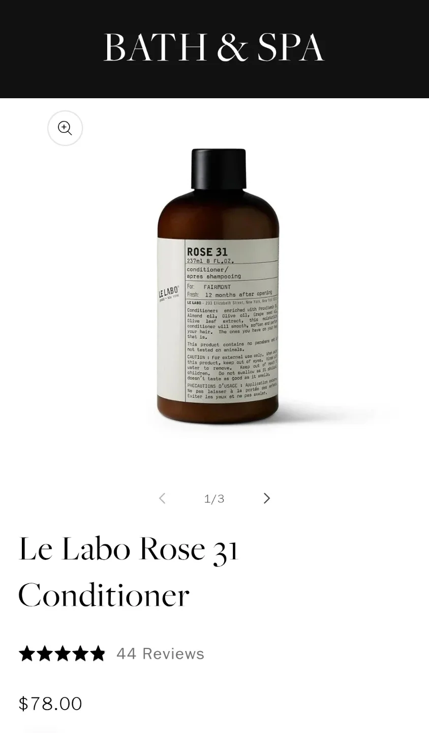 Brand New - Le Labo Rose 31 Shampoo and Conditioner image indicator(2)