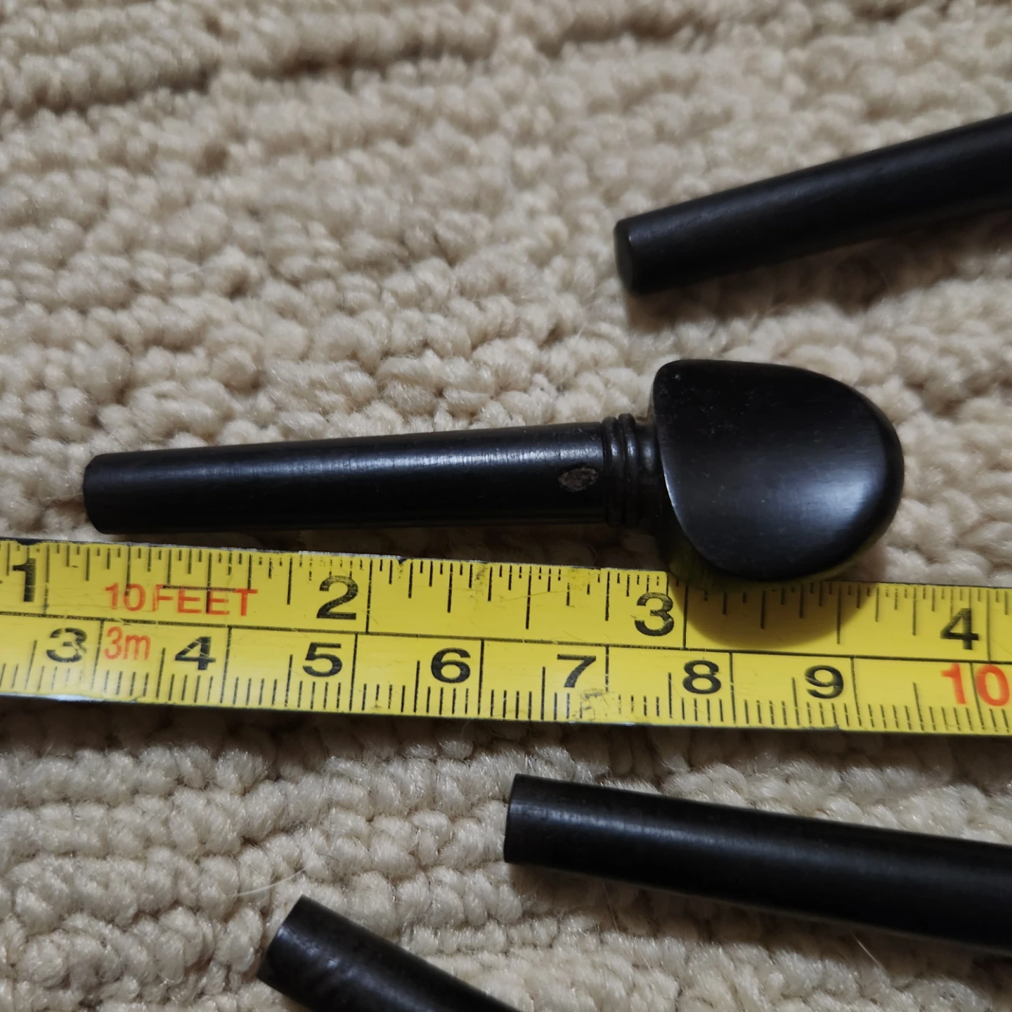 Set new Violin Tuning Pegs - Black Ebony real wood - photo 3