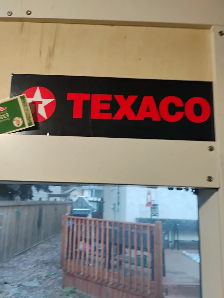 Texaco Sign vintage aluminum