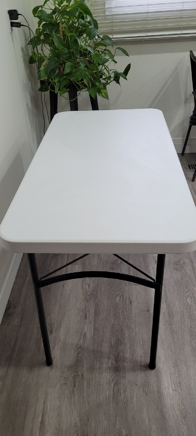 White Folding Table 4F by 2F - photo 2