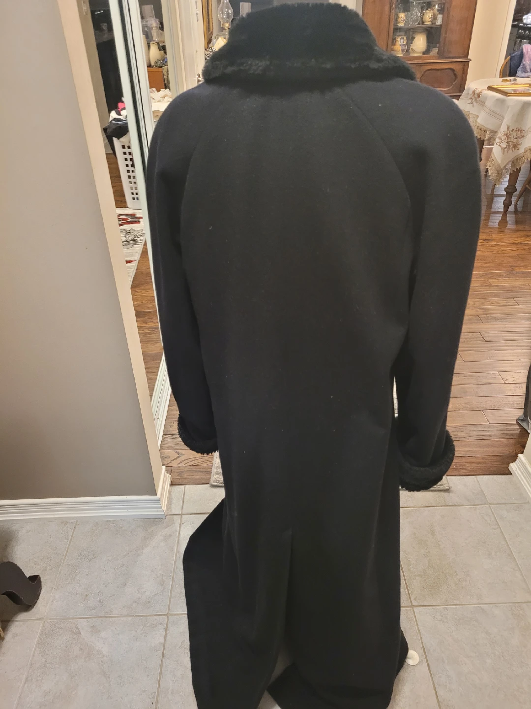 Perry Ellis Portfolio Black Wool Coat - photo 2