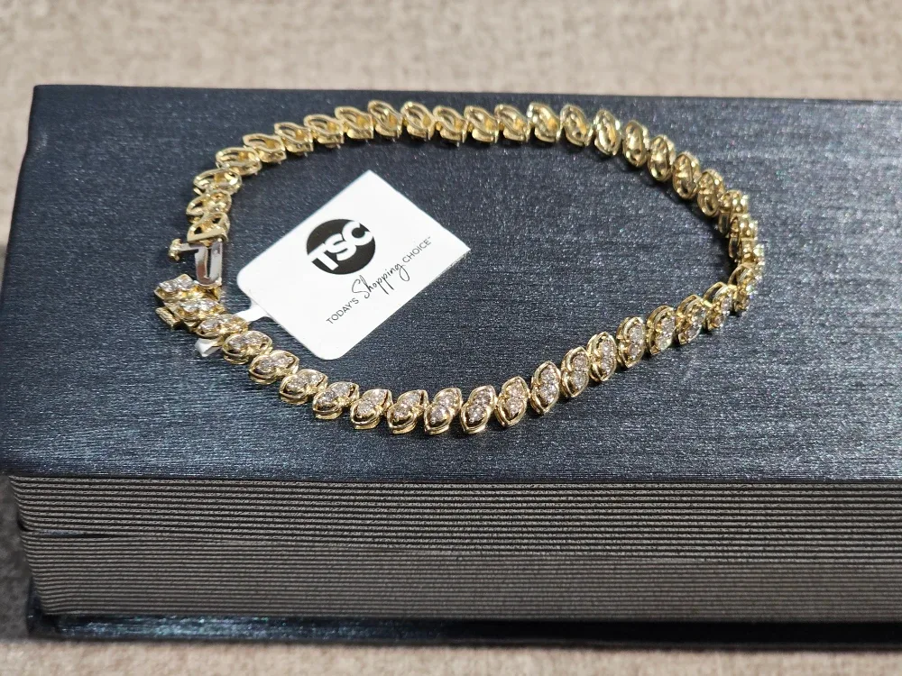 TSC 10K Yellow Gold Diamond Bracelet