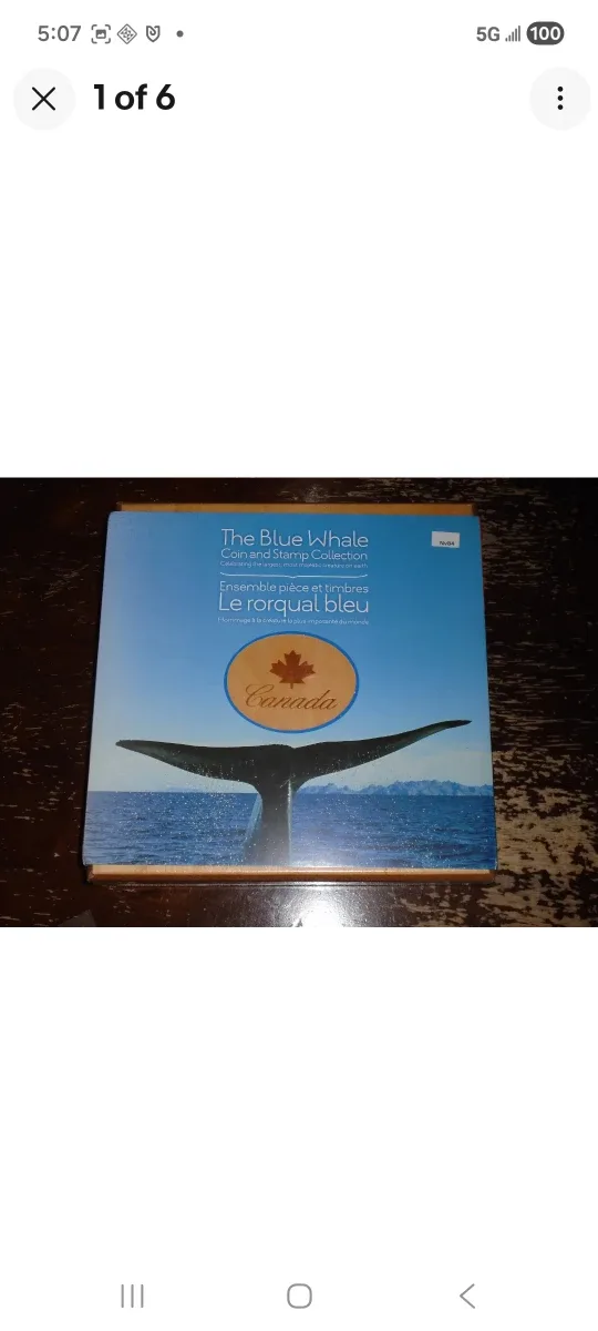 Royal Canadian Mint Blue Whale Silver Coin & Stamp Collection