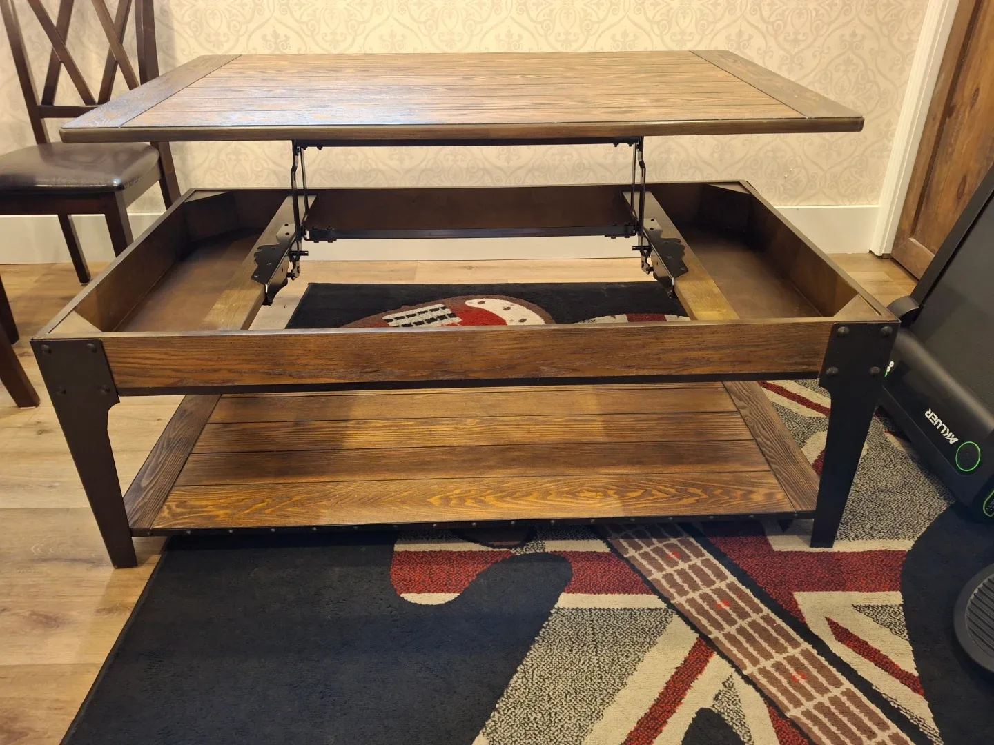 Lift Top Coffee Table - Wood & Metal image indicator(3)