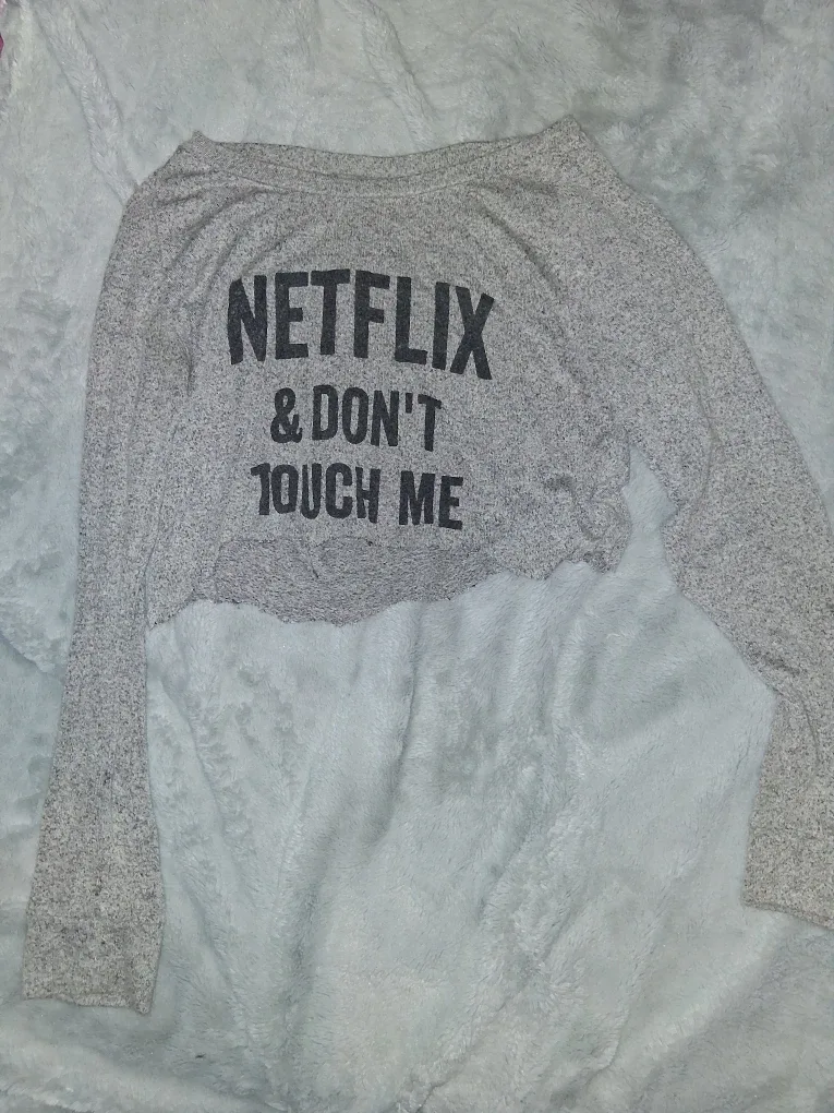 Netflix & Don't Touch Me Long Sleeve Top