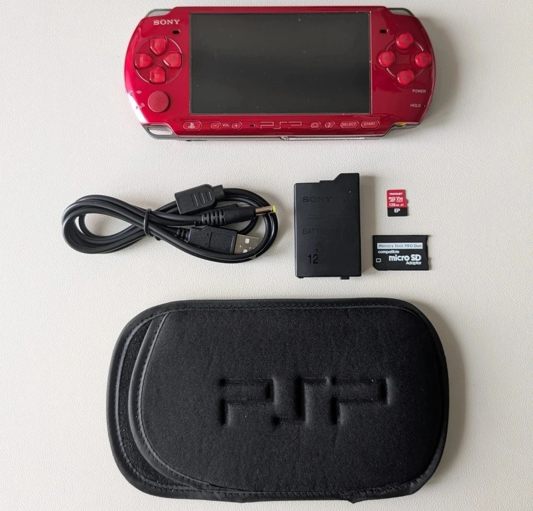 Red Sony PSP Handheld Console Modded