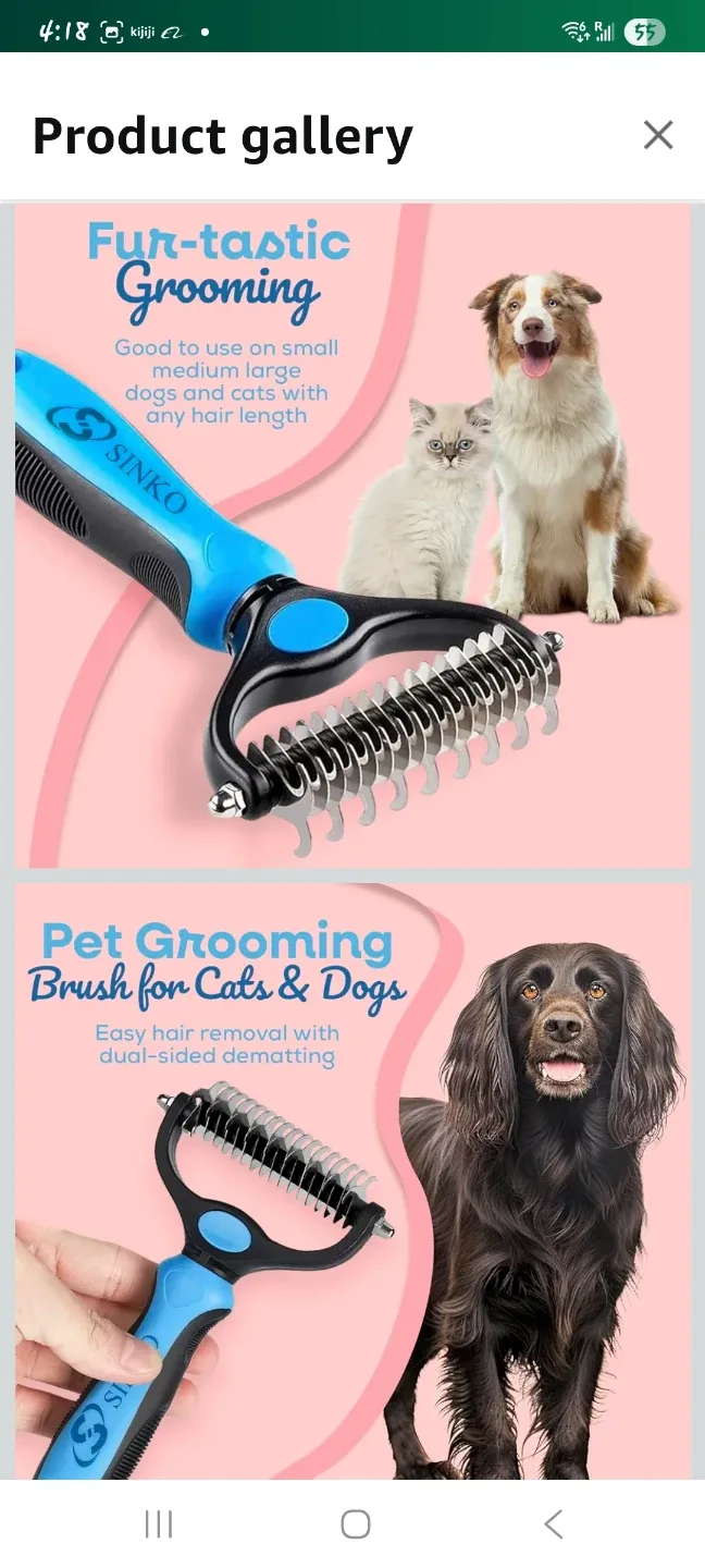 Undercoat Rake for Dogs & Cats -NEW image indicator(4)