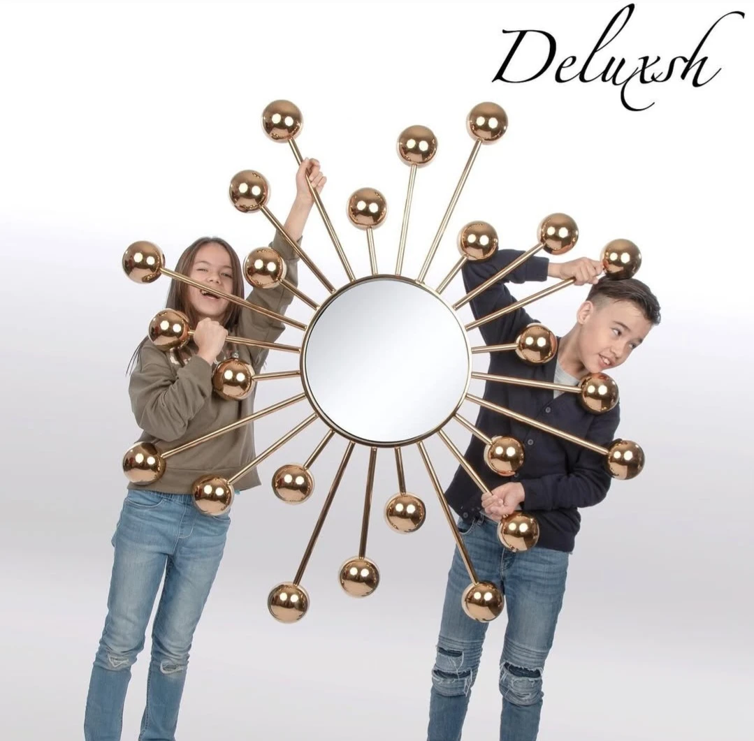 Deluxsh Gold Starburst Mirror - photo 2