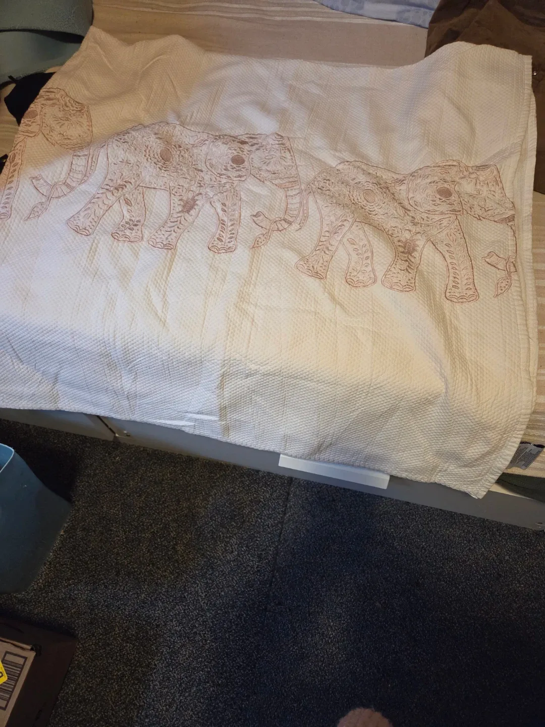 Hotel Collection Elephant Pattern Throw Blanket