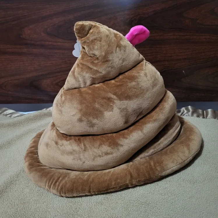 Poop Emoji Plush Hat with Bow image indicator(2)