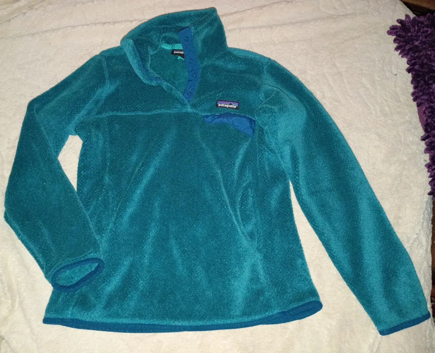 Patagonia Teal Fleece Pullover - XS thumbnail