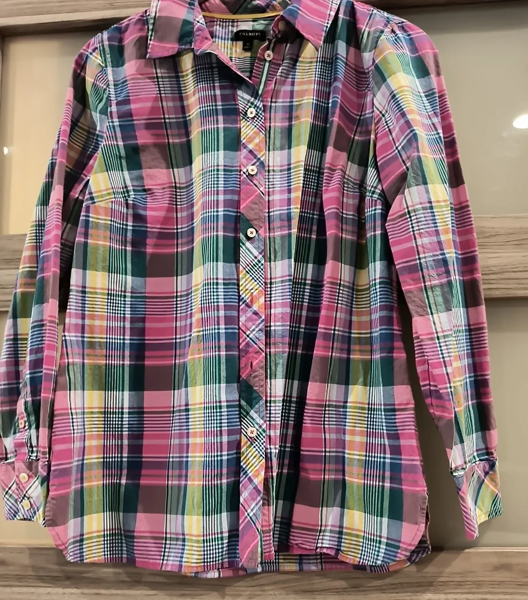 Talbots Plaid Button-Down Shirt - Size M image indicator(2)