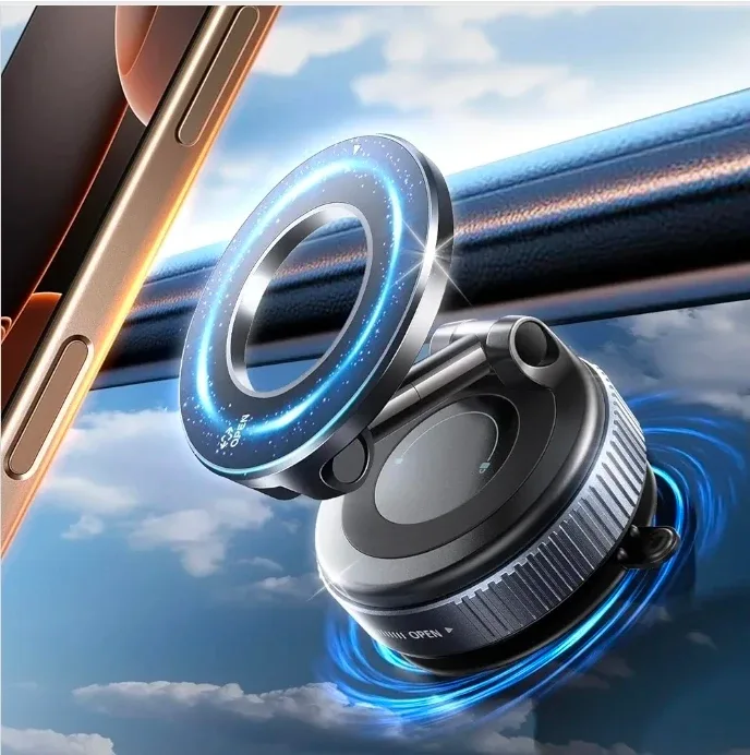 Vacuum Magnetic Phone Holder for Car,Suction Cup Car Phone Mount