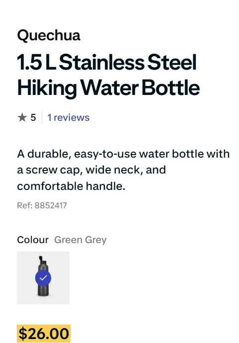 Quechua 1.5 L Hiking Tumbler image indicator(2)